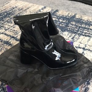 NWT size 8 black parent knee high gogo boot